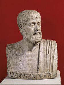 Buste vermoedelijk van Flavius Claudius Julianus (331-363) bekend als Julianus de Afvallige (marmer)